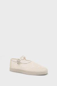 White Netted Mesh Rita Mary Janes
