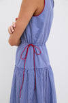 Royal Blue and White Stripe Charlotte Maxi Dress