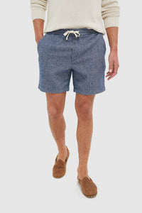 Navy Textured Saturday Beach Short