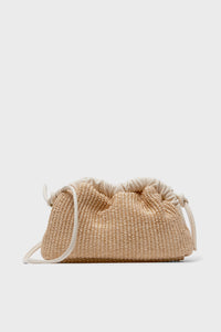 Natural and Jasmine Mini Cloud Clutch